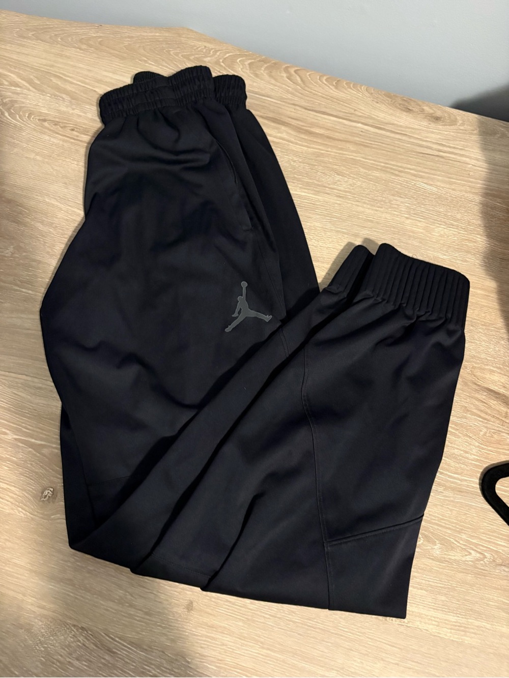 Jordan Black Men's Joggers with Grey Jumpman Logo